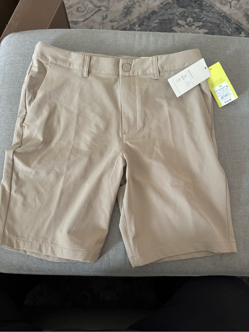 all in motion Tan Kids Stretch Golf Shorts